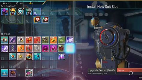 exosuit technology slot upgrade|Exosuit Upgrades .